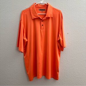 Pebble Beach Performance Men's Orange Polo Shirt size XXL